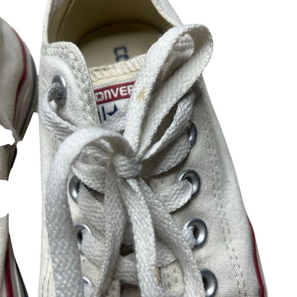 Converse White Canvas Low top Sneakers Size 7 - Picture 6 of 10